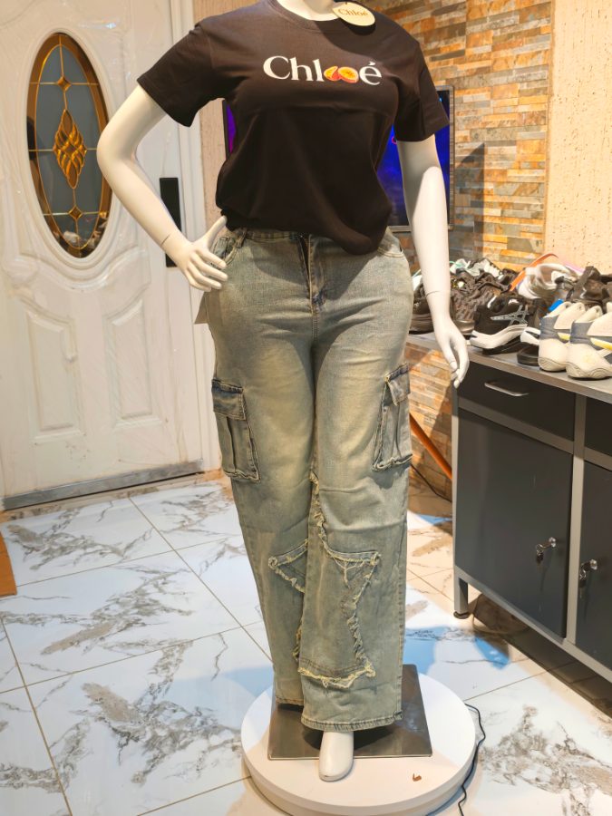 Ladies Baggy Jeans Trouser